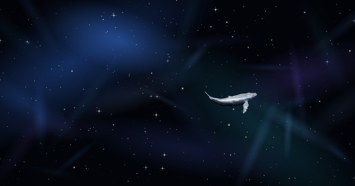 Whale Digital Marketing constellation mark on a dark, star-filled sky.